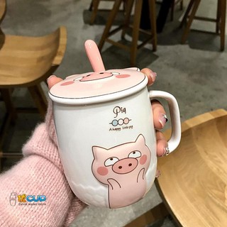 Cốc uống nước có nắp và thìa