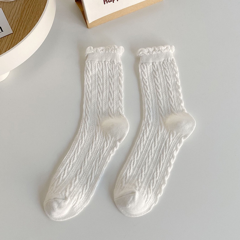 women's high-neck socks elastic cotton high-neck stockings