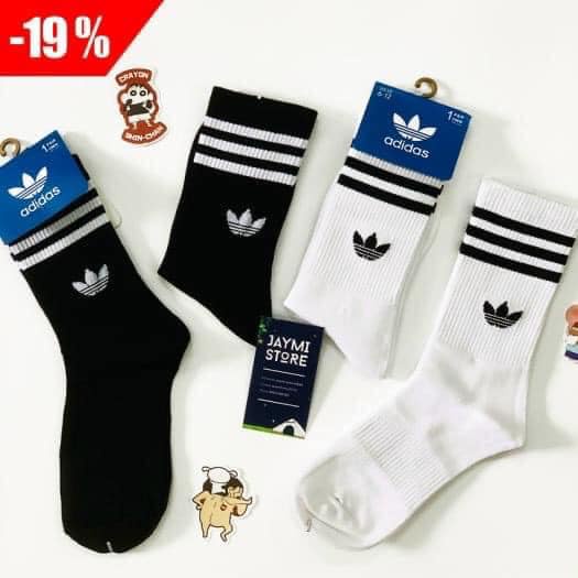 LỐ 10 ĐÔI TẤT CỔ CAO KẺ MỘT MÀU LOGO THƯƠNG HIỆU CHO NAM VÀ NỮ