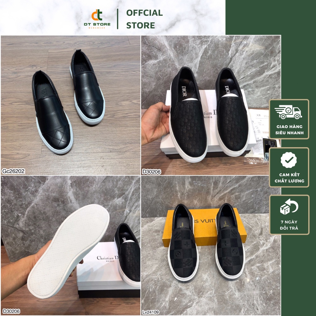 Giày Lười Di.or Nam Họa Tiết Dập Vân Cao Cấp - Dày Lười Lv Cao Cấp Dành Cho Nam DT STORE MENWEAR
