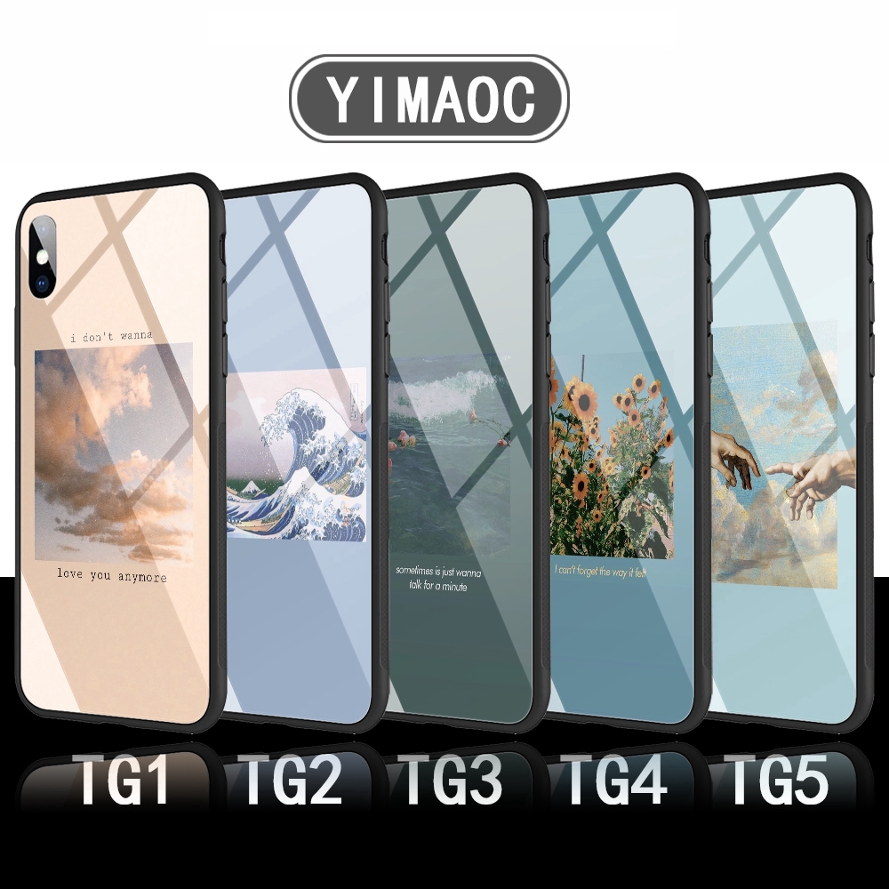 Ốp Lưng Mặt Kính Họa Tiết Bài Hát Hoa Độc Đáo Cho Iphone Xs Max Xr X 11 Pro 7 8 6 6s Plus 61c