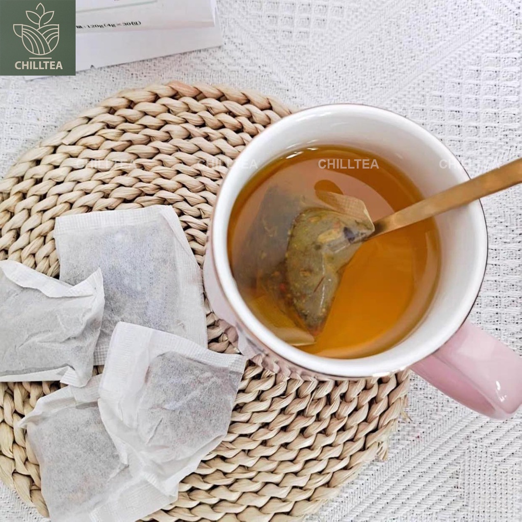 Set 20 Gói Trà Gạo Lứt Đậu Đen Rang Tay Chilltea, Trà Hoa Ngũ Cốc Giảm Cân Đẹp Da, Mát Gan, An Thần Ngủ Ngon