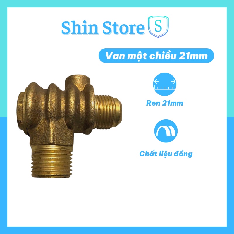 Van một chiều tốt (luppe) máy nén khí xài dây curoa ( ren 21mm ) chất liệu Đồng - Bảo Nhật - BảoGroup