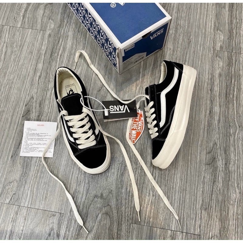 Giày sneaker 𝐕𝐀𝐍𝐒 Vault đen, giày van đen thể thao nam nữ giá rẻ