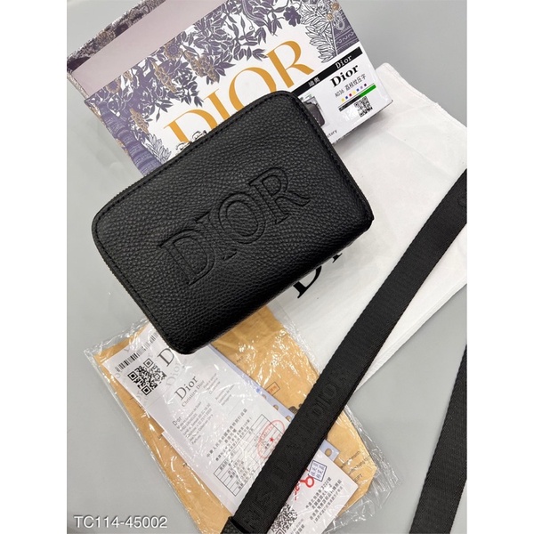 Túi đeo chéo dior logo dập sâu vào da hàng spf ful box TC114