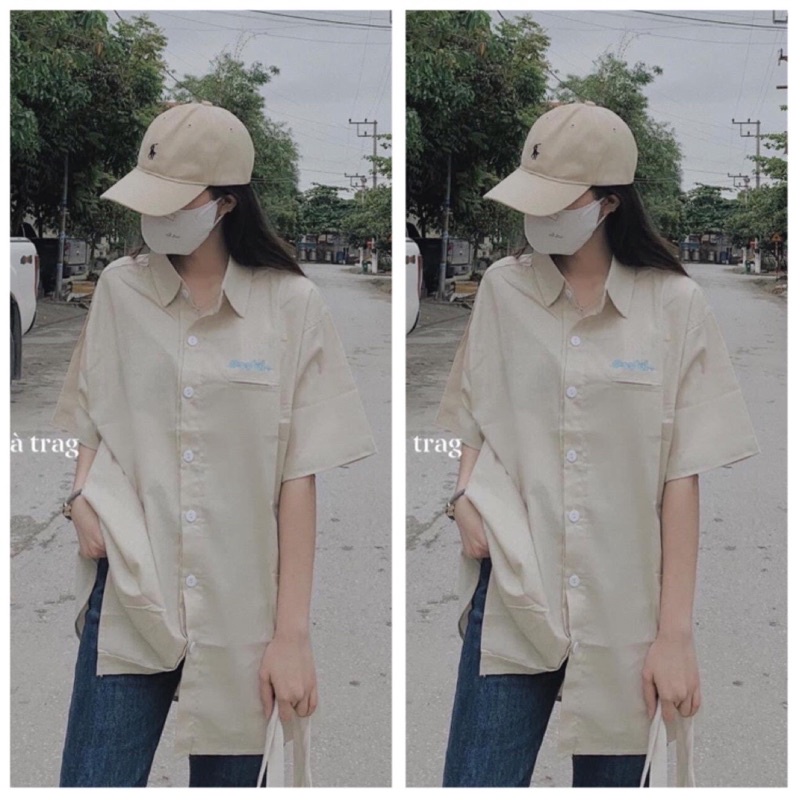 Áo Sơ Mi Form Rộng Thêu Nổi BELE Và Hình Nam Nữ Ulzzang Unisex (Ảnh Thật/Có Sẵn)