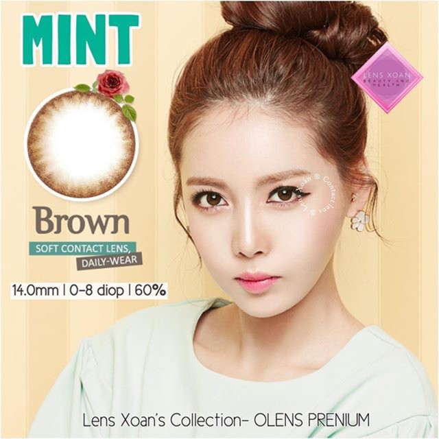 Lens mắt  Kính áp tròng xám tây + tự nhiên bán chạy nhất hiện nay (tặng kèm khay đựng)