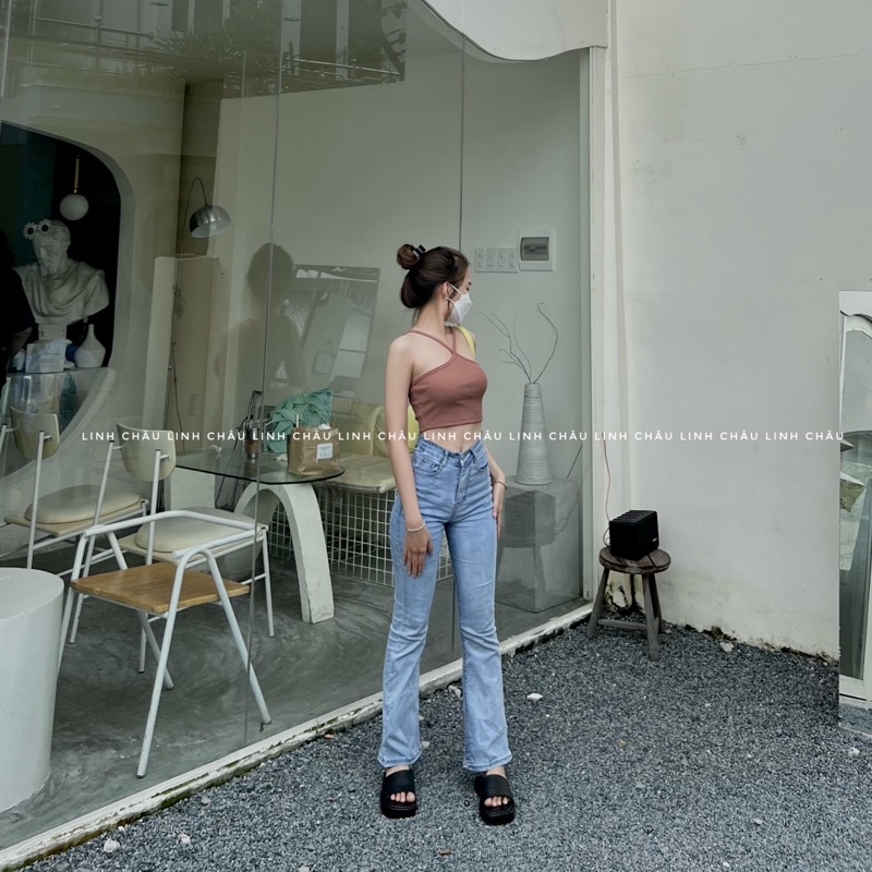 ÁO YẾM CROPTOP THUN GÂN