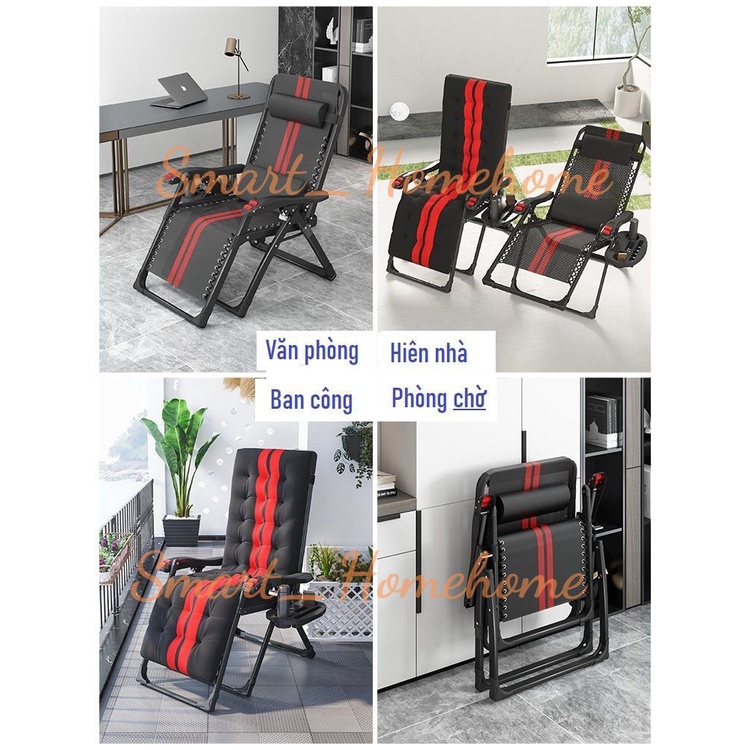 Ghế xếp OYJ cao cấp massage tay,có ngăn để đồ, gấp gọn ngả lưng nghỉ trưa văn phòng thoải mái smar_homehome RE0258