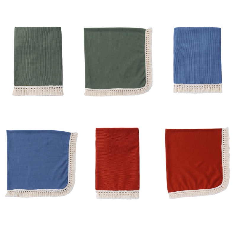 Chăn Quấn Em Bé Chất Liệu Cotton Mềm Mại Phối Tua Rua Phong Cách Hồi Giáo
