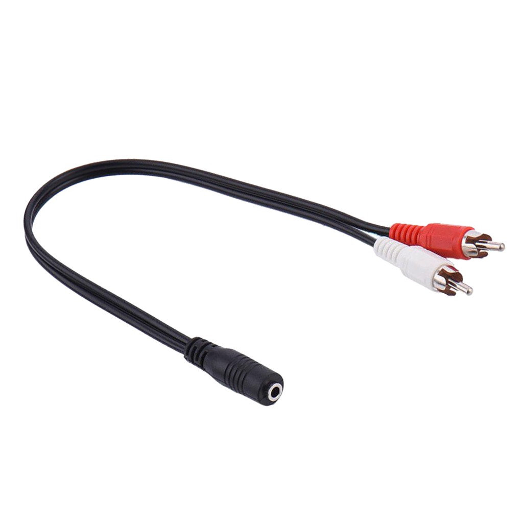 Dây Cáp Âm Thanh Chuyển Đổi Từ Giắc Cắm 3.5mm Sang 2 Giác Cắm Rca Dành Cho Loa Hdtv