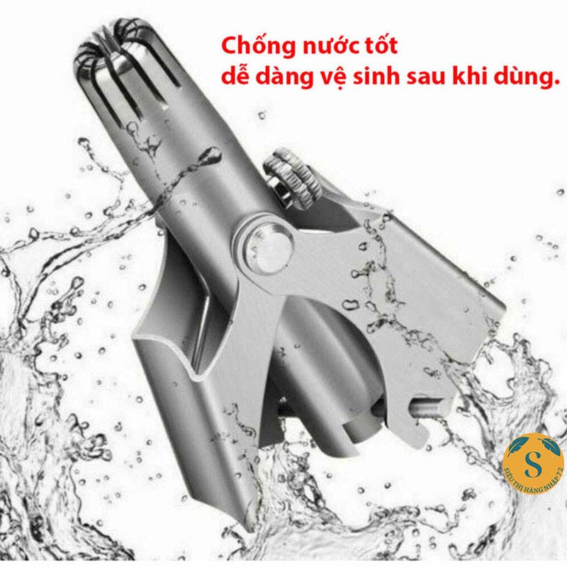 Dụng cụ cắt tỉa lông mũi bằng thép không gỉ cao cấp, máy cắt lông mũi an toàn tiện lợi [CẮT LÔNG MŨI]