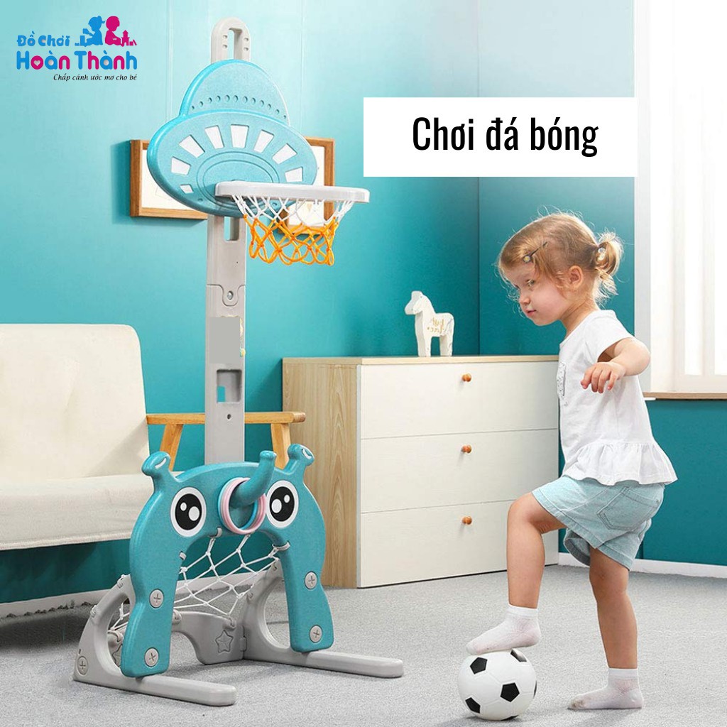 Đồ chơi bóng rổ trẻ em có thể nâng lên hạ xuống cho bé từ 1 đến 6 tuổi