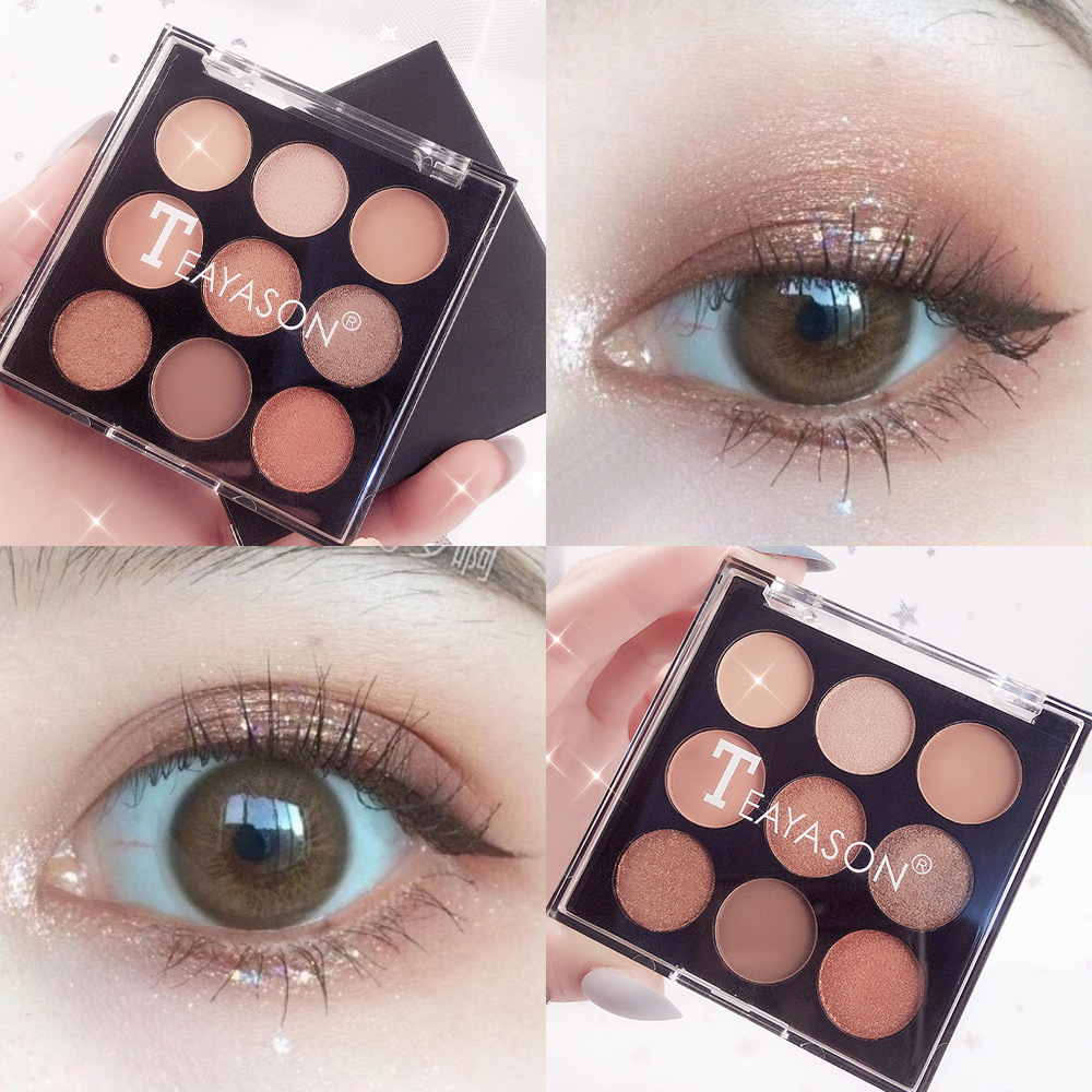 (Hàng Mới Về) Bảng Phấn Mắt 9 Màu Lì Tông Đất Có Gương Teayason | BigBuy360 - bigbuy360.vn