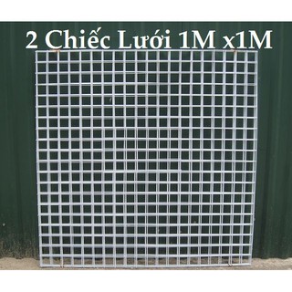 Lưới  Sắt 2 Tấm 1M x 1M và 35C Tay Cài 15-20Cm