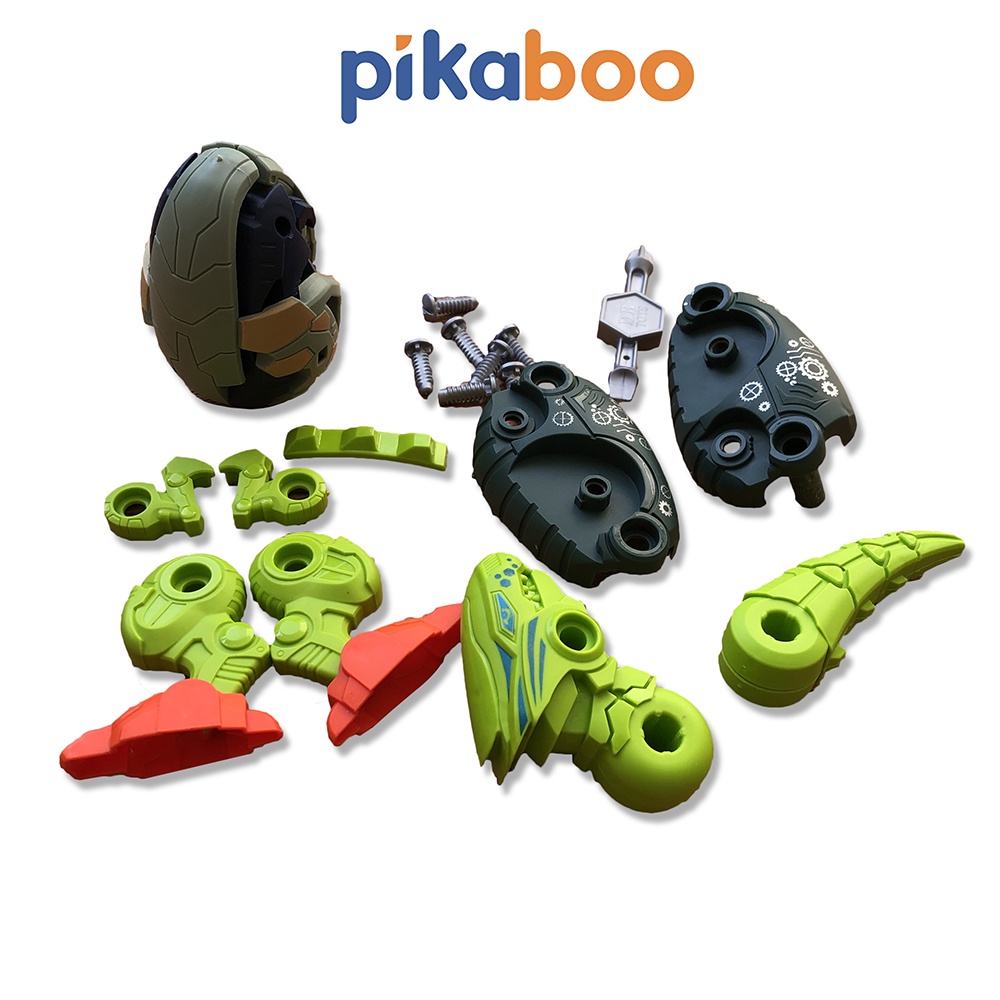 Đồ chơi mô hình khủng long Tyrannosaurus Jurassic Pikaboo lắp ráp DIY cho bé trai Pikaboo chất liệu nhựa ABS an toàn