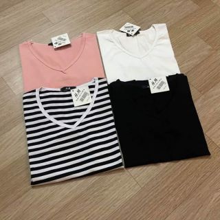 Áo phông HM cổ tim H&M VNXK tang mác đầy đủ chắc chắn, bền đẹp cho nàng diện hè
