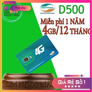 SIÊU KHUYẾN MÃI  [FREESHIP] Sim 4G Viettel D500 - D500T 5Gb/tháng Trọn Gói 1 Năm Không Nạp Tiền - NGHE SIÊU KHUYẾN MÃI