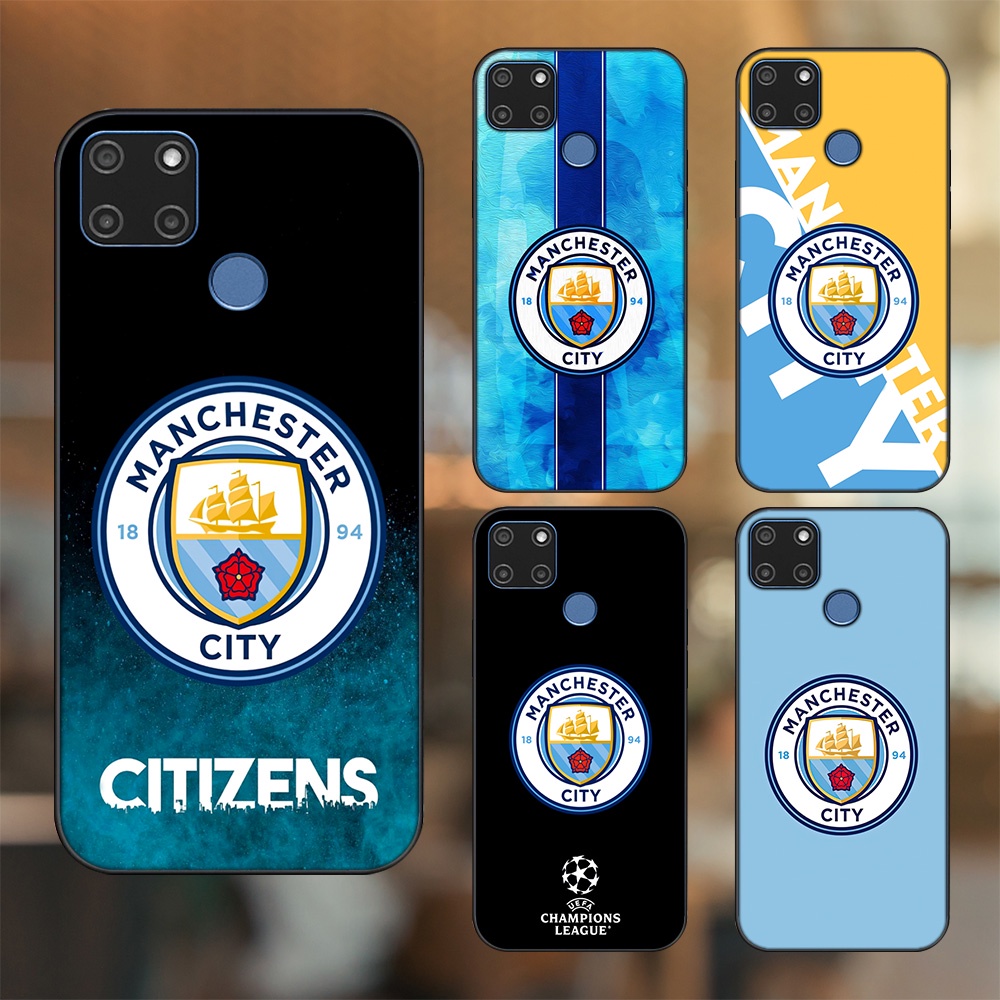 Ốp lưng Realme C12, C21Y viền đen in hình Manchester City MC