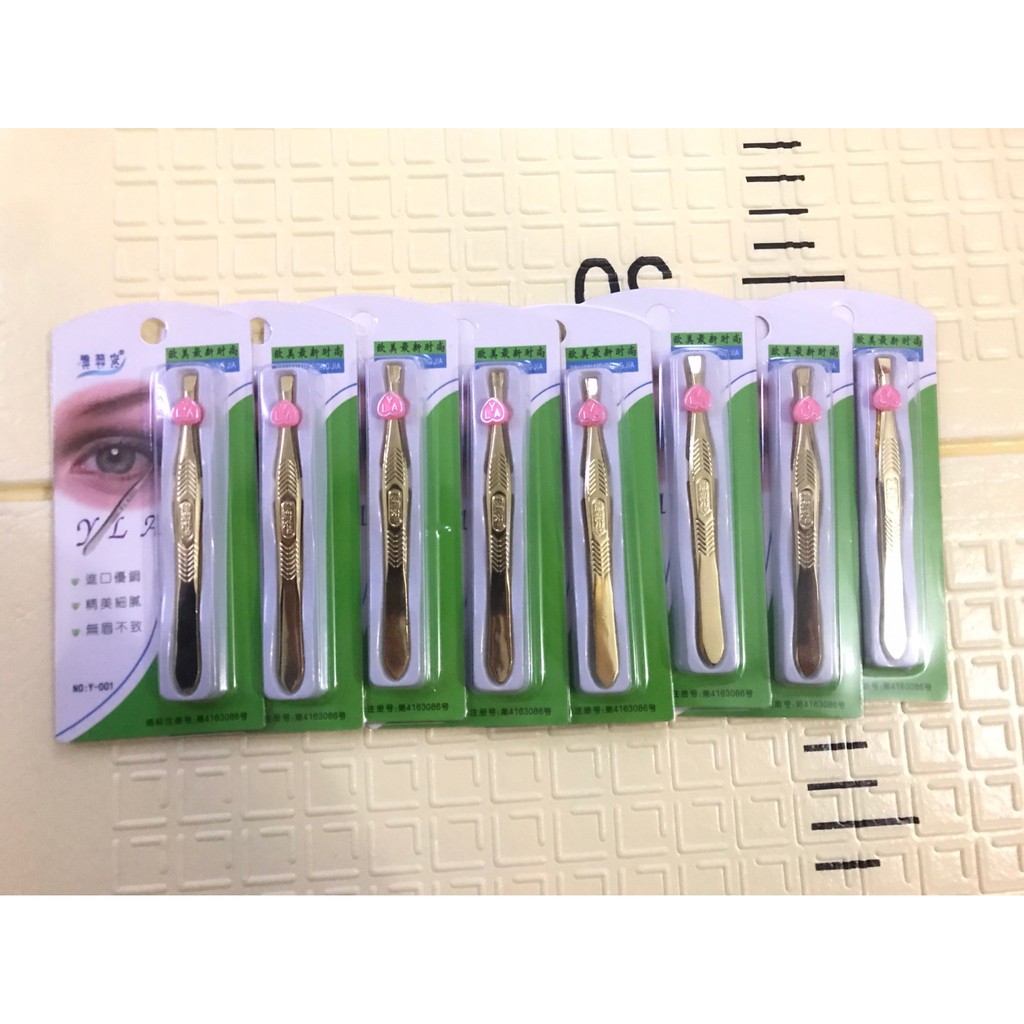 Nhíp nhổ lông màu vàng màu bạc hàng chuẩn bám tốt