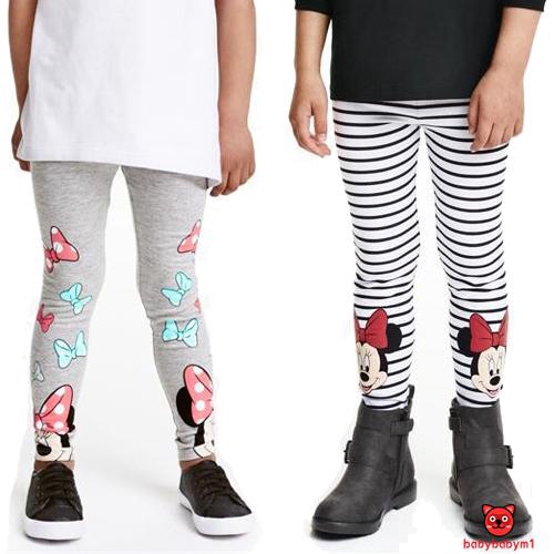 Quần Legging In Hình Chuột Mickey Cho Bé Gái Từ 2-7 Tuổi