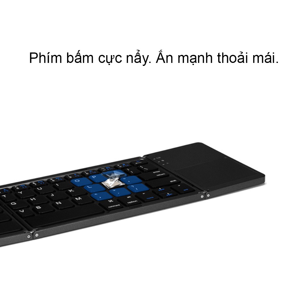 Bàn Phím Bluetooth + bàn di chuột xịn sò cho máy tính bảng, điện thoại (Gấp gọn)