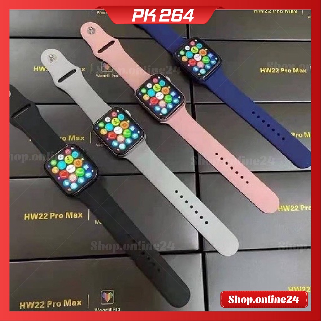 [Mã SKAMPUSHA8 giảm 8% đơn 300K] Đồng hồ thông minh HW22 Pro Max Smartwatch seri 6 Có Always On Display Núm xoay Sạc khô