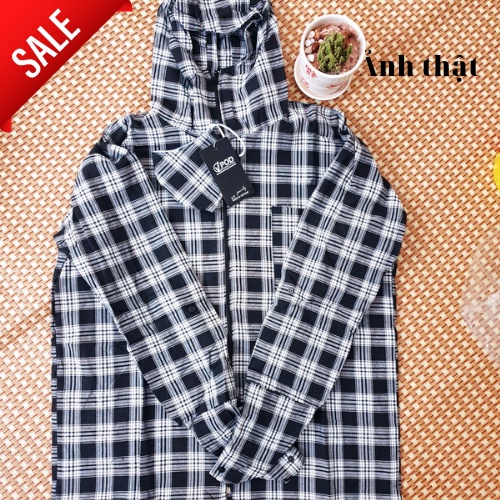 Áo khoác chống nắng nam mùa hè nắng nóng , áo chống nắng nam 2 lớp kẻ caro