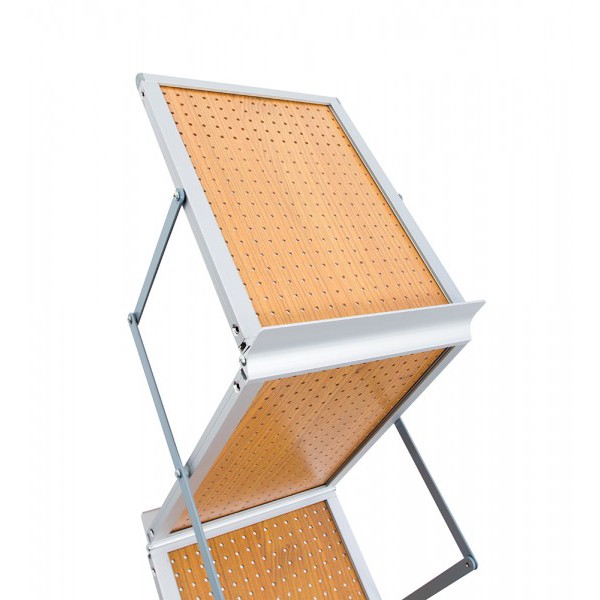 Giá kệ để brochure 6 tầng bản mặt bằng gỗ khổ A4