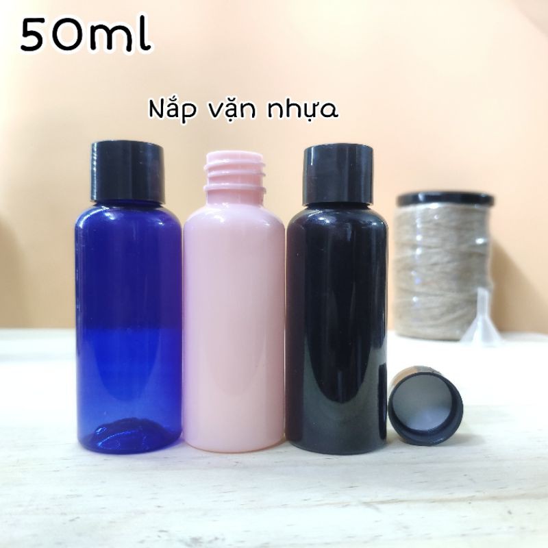 LỌ CHIẾT MỸ PHẨM NẮP BẬT/NHÔM/VẶN 50ml/100ml VỎ BÌNH CHAI NHỰA PET Hồng/Đen/Xanh Nhập Khẩu