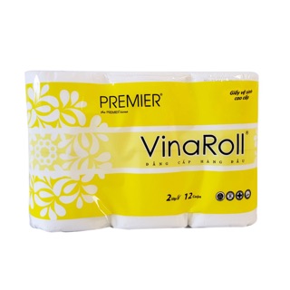 Giấy vệ sinh cao cấp VinaRoll ( 12 cuộn)