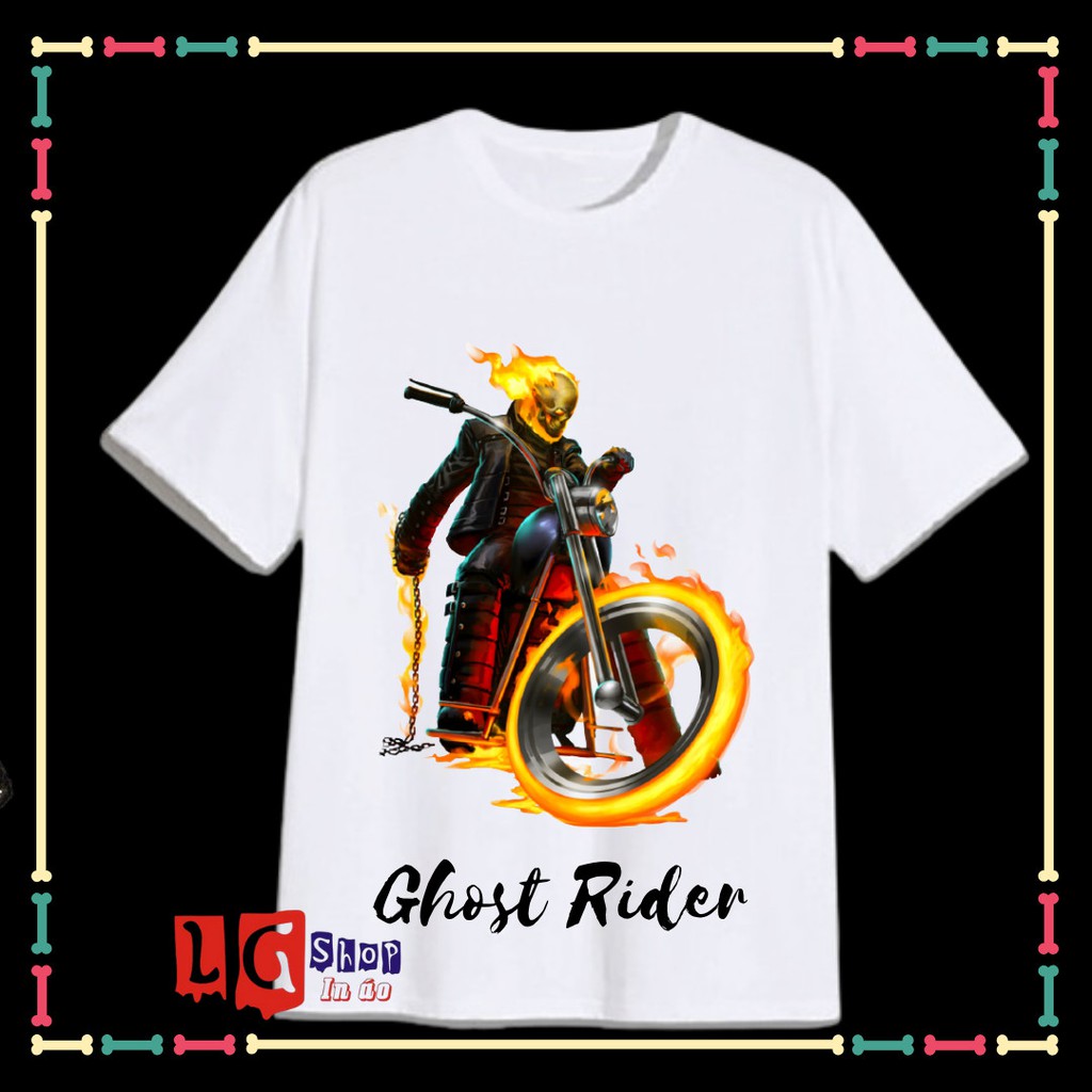 ÁO THUN BÉ TRAI IN HÌNH MA TỐC ĐỘ ( GHOST RIDER)