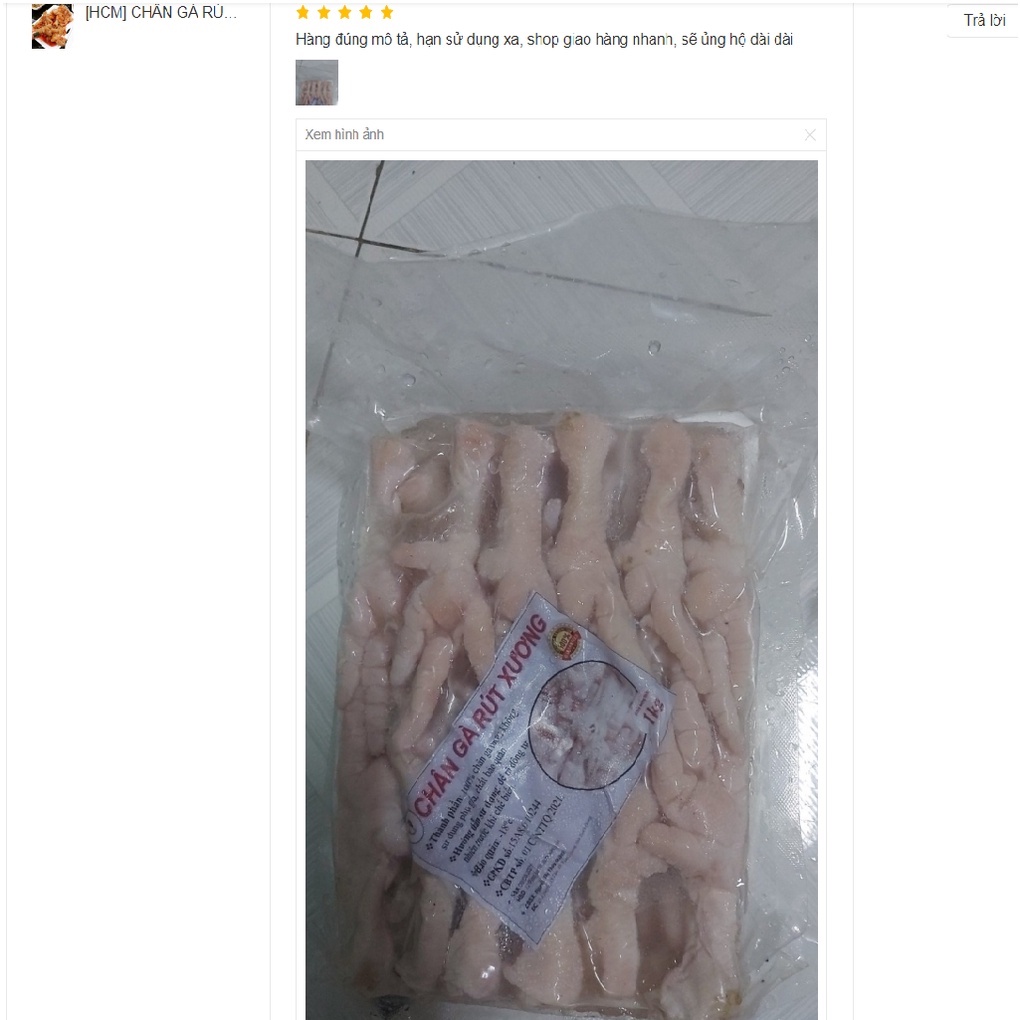 CHÂN GÀ RÚT XƯƠNG 1KG HÀNG NGON NUONGFOOD