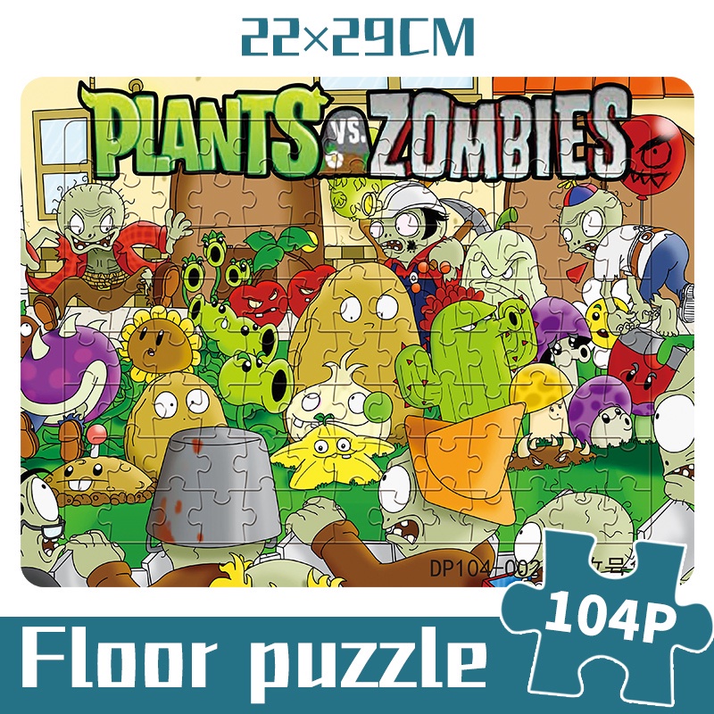 Set đồ chơi 104 mảnh xếp hình Plants vs Zombies