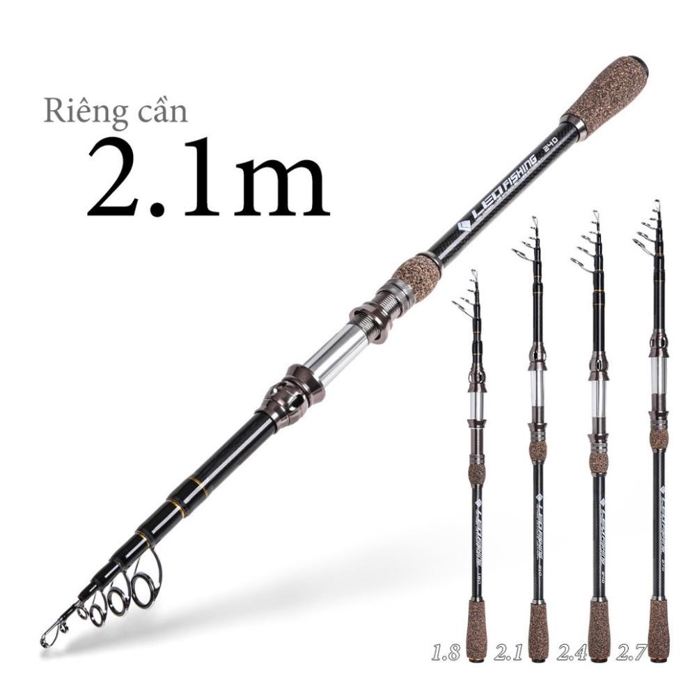 Cần câu lure carbon dáng đứng LEO fishing chống xoắn pat máy kim loại