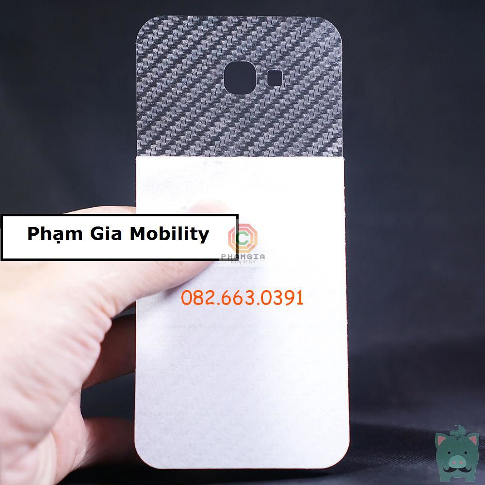 Miếng dán mặt lưng skin carbon Samsung Galaxy J4 Core/ J4 2018/ J4 Plus/ J4 Prime