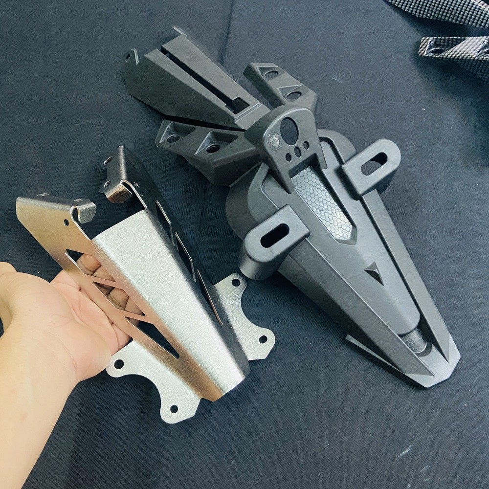 (CHUYÊN PHỤ TÙNG XE MÁY) COMBO DÈ SAU VÀ ỐP ĐUÔI DÈ INOX GẮN XE EXCITER 150 PHONG CÁCH NGƯỜI CHƠI