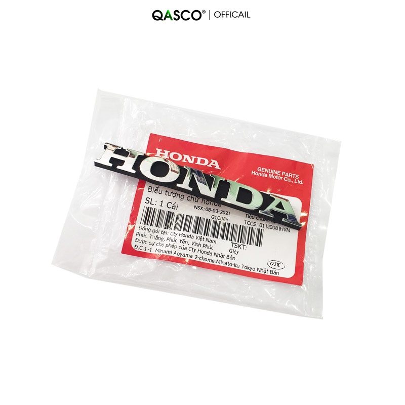 Tem logo nhựa chữ nổi HONDA