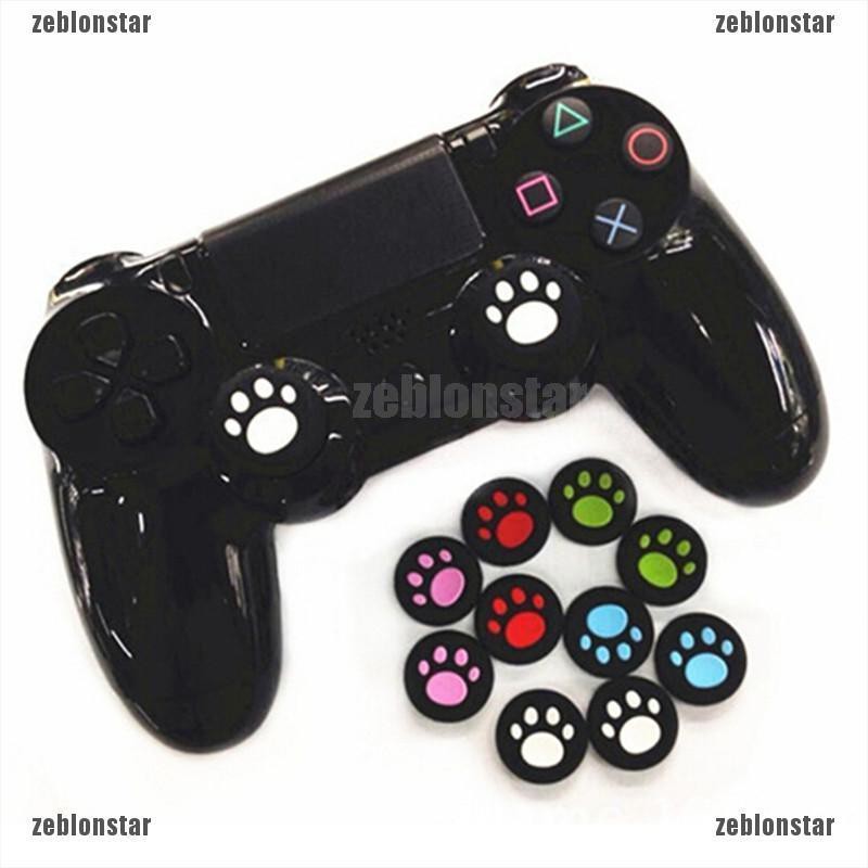 ❤Bộ 2 Nút Bấm Silicon Hình Bàn Chân Mèo Cho Tay Cầm Chơi game PS3 PS4 Xbox One