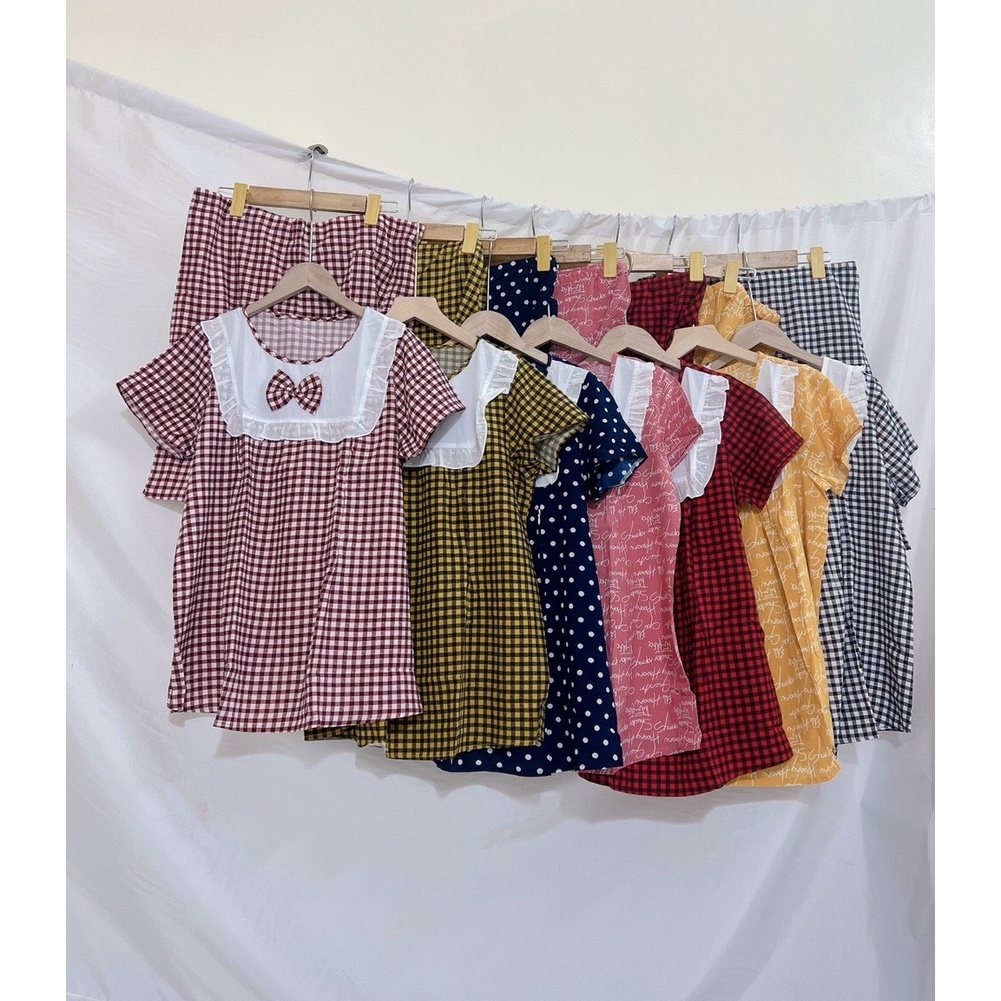 Bộ bầu và sau sinh quần lửng áo cộc có khóa cho con bú chất lụa chéo thái cực kì mềm mát - 𝐁𝐋𝟓𝟏