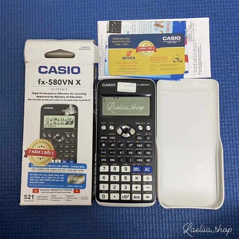 MÁY TÍNH CASIO 580VNX CŨ CHÍNH HÃNG