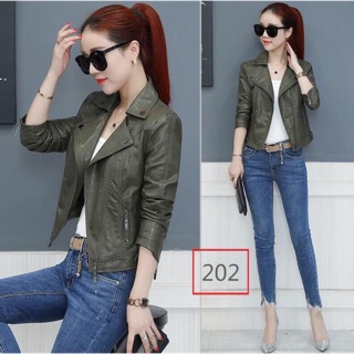 🌿Áo khoác Da cao cấp, cổ vest🌸