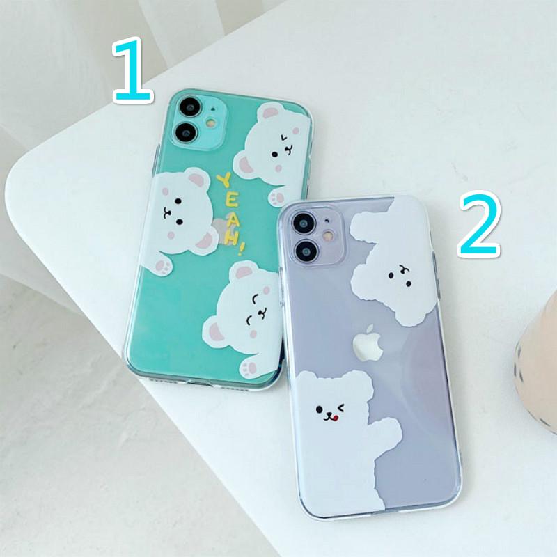 For iPhone 7 8 Plus Cartoon Two or three Cute Bears Clear Phone Case for iphone 11 Pro Max X XR XS Creativity Soft Back Cover | BigBuy360 - bigbuy360.vn