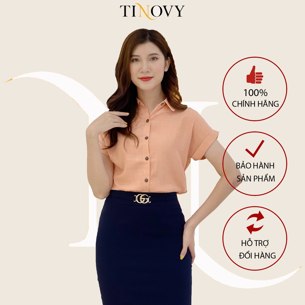 Áo Sơ Mi Nữ Cổ Đức Tay Rơi Thời Trang Nữ Công Sở TINOVY 12122CX