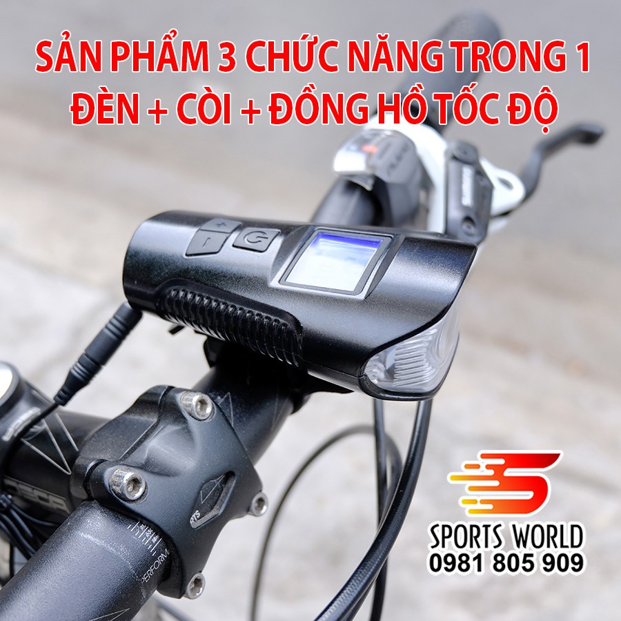 Đồng hồ tốc độ + Đèn + Còi (3 trong 1) SJ-10533