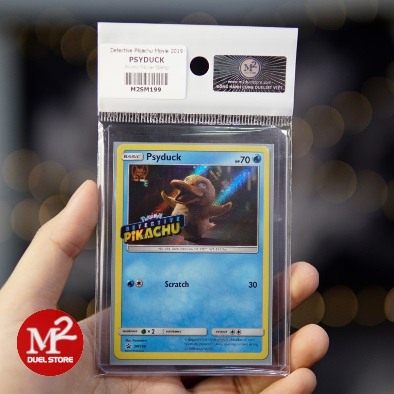 Lá bài Pokemon TCG - PSYDUCK SM199 - Thuộc phim điện ảnh Detective Pikachu - Sword &amp; Shield - Giao hàng như ảnh