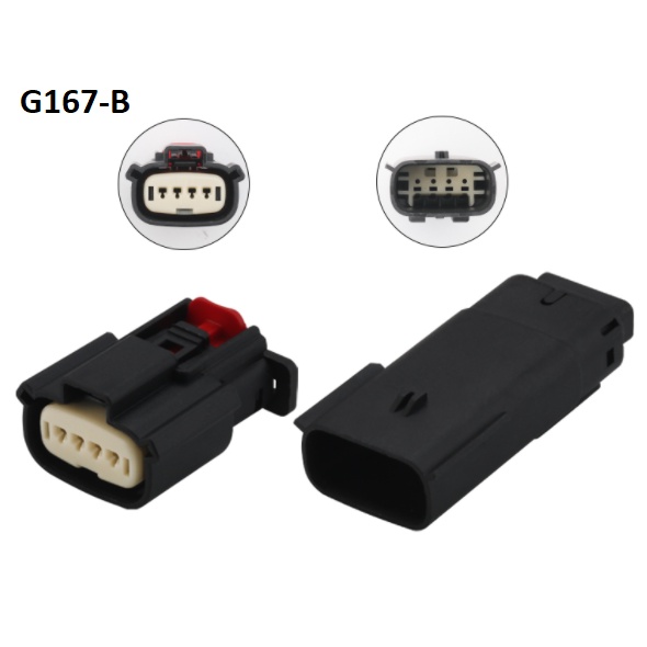 G167-Đầu nối xe hơi có vỏ bọc 4 lỗ, cos 1.5mm