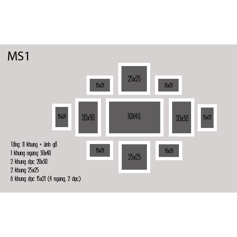 Bộ khung ảnh dán tường, miễn phí in ảnh