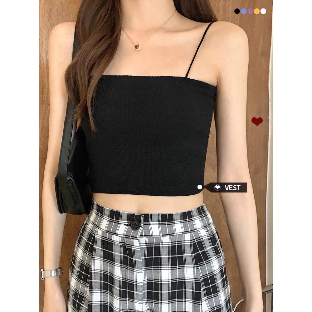 ROISE Áo bra 2 dây thun gân cao cấp