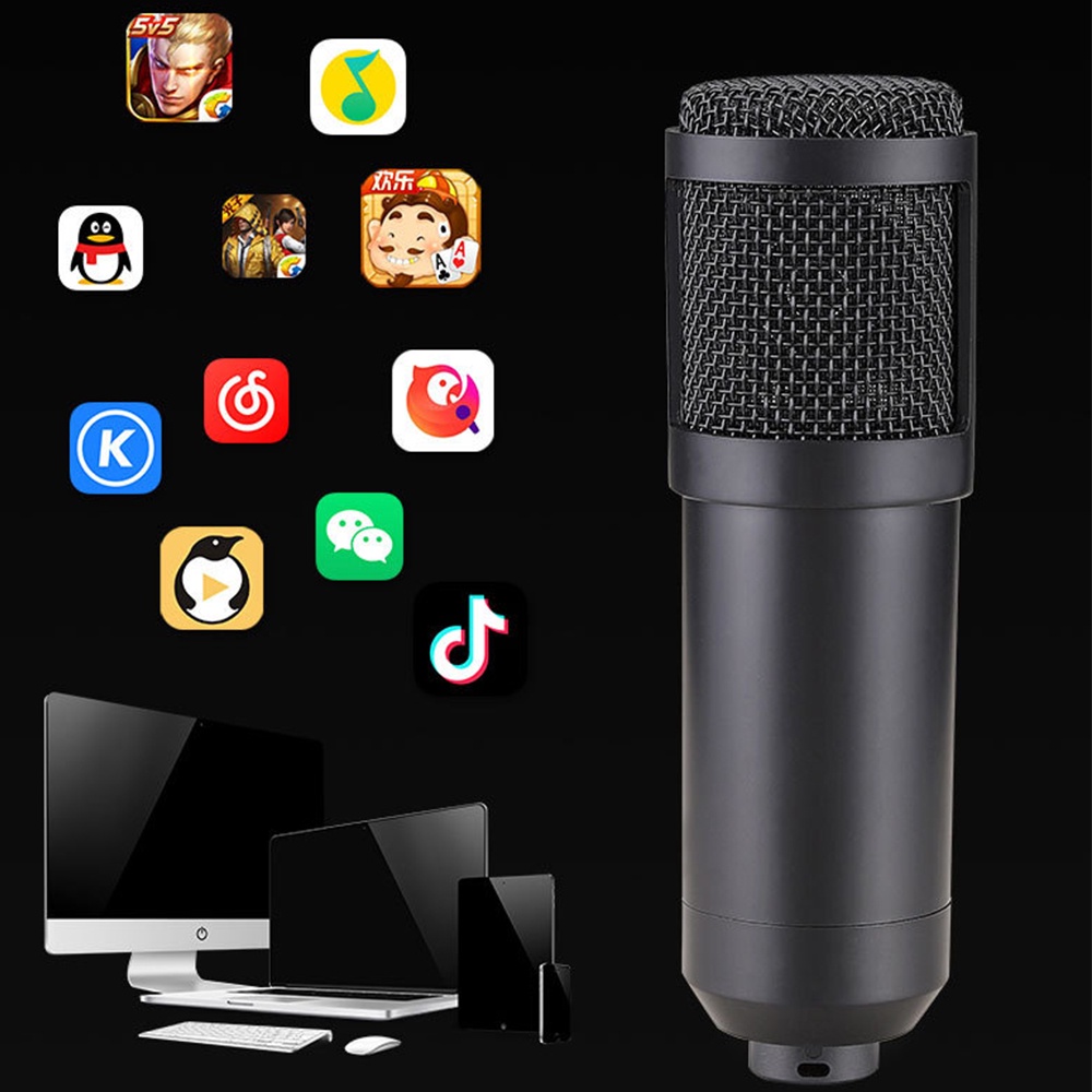 Micro Condenser bằng nhựa siêu nhẹ Micro thu âm karaoke có dây 3.5Mm cho máy tính Karaoke KTV